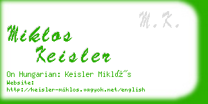 miklos keisler business card